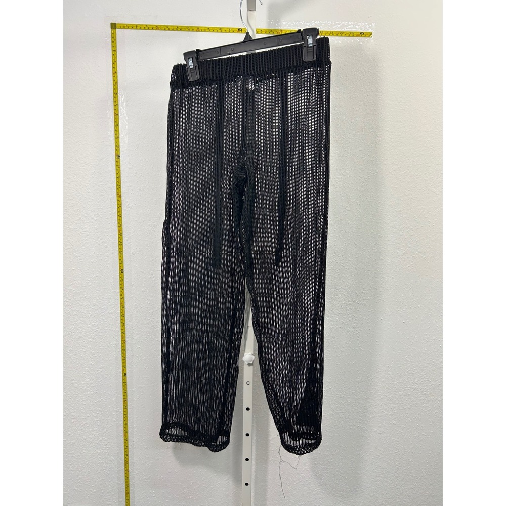 88 Madison Black Sheer Open Knit Mesh Pants Beach Cover Up Festival Wear
